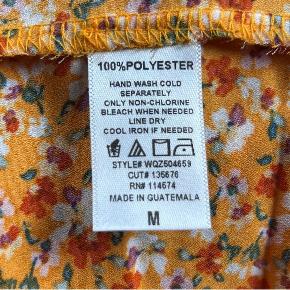 Pleione Orange Sleeveless Floral Blouse - Picture 7 of 7